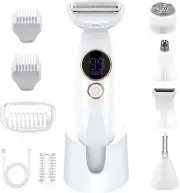 5 in 1 Electric Razors Shavers for Women Lady, Wet Dry Bikini Trimmer with USB C