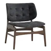 Modern Furniture HEATH 65x77cm Lounge Chair - Walnut & Charcoal