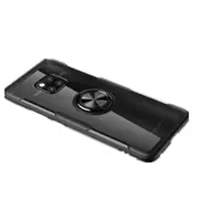 Scratchproof TPU + Acrylic Ring Bracket Protective Case for Huawei Mate 20 Pro(Black)