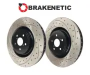 [FRONT] BRAKENETIC PREMIUM Drilled Slotted Brake Disc Rotors GSF GS F RCF RC F