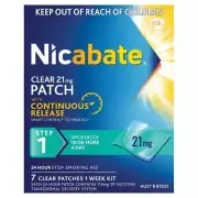 NEW Nicabate CQ Clear Patch 21 mg 7 Pack