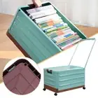 Stackable Storage Bins Closet Organizer Plastic Container Wheels D7P0 Box H7P7