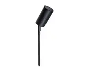 300mm Aluminum Single Adjustable Garden Spike Light - Black - 12v - IP65