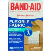 6 Pack Band-Aid Flexible Fabric Bandages, Assorted Sizes, 30 Ct