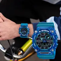 在飛比找PChome24h購物優惠-CASIO 卡西歐 G-SHOCK 炫彩音浪 工業風雙顯手錶
