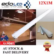 12X1M Corner Alloy channel Aluminium bar for Led Strip Light Cabinet Kitchen