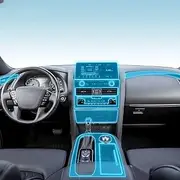 Car Interior Film Dashboard Piano Board Shift Center Console Anti-Scratch Transparent TPU Protection Film,for Infiniti QX80 2023-2025 (Style for RHD)