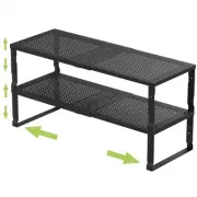 Expandable Adjustable Stackable Kitchen Organizer, Spice Rack,Metal Pantry St...