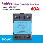 TWIDEC Single Phase Solid State Relay TH-40DA 40A DC-AC DC4~32V/AC24~480V