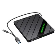 8 in 1 External Disc Drive USB3.0 Type C ROM Burners Rewriter with USB Ports