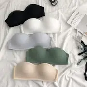 Wireless Strapless Bra Light Gray - XL