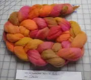 Targhee Wool Combed Top Roving Spinning Handpainted Dyed Felt USA NWT Saudi
