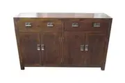 MF Solid Oak Timber 2 Drawer 4 Door Buffet - Natural / 180x45x90cm
