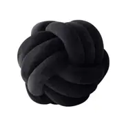 Zoe Velvet Knot Ball Cushion Midnight Black