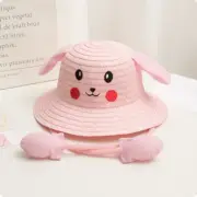 New Pokemn Pikachu Pink Rabbit Ears Hat Cute Movable Ears Baby Fisherman Hat