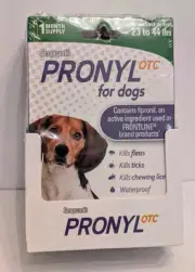 3-Month Supply PRONYL OTC Medium Dogs 23-44 lbs Kills Fleas Ticks Lice