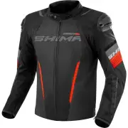 Solid 2.0 Waterproof Black Red Textile Motorcycle Jacket