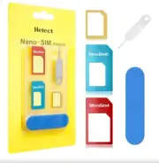 Helect Nano-SIM Card Adapter Kit Converter with Polish Chip and Eject Needle
