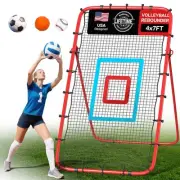 Portable Volleyball Rebounder Net 7x4 Ft, 5-Angle Adjustable Rebounder Net fo...