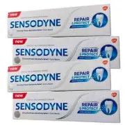 4 Pcs x 100g Sensodyne Toothpaste With Novamin For Tooth Repair And Protect