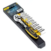 12-Piece 1/4 Inch Drive Socket Set, Metric Ratchet 12-Point Socket Wrench Set...