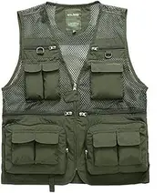 [Bewellan] Outdoor Fishing Photo Mesh Multi-Pocket Breathable Men Quick-Drying Sleeveless Waistcoat Male Climbing Vest