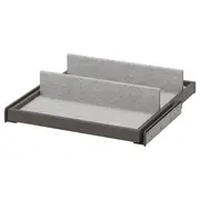 KOMPLEMENT pull-out tray with shoe insert, dark grey/light grey, 50x58 cm