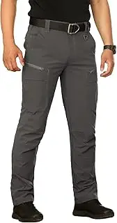 [NAVEKULL] Men's Lightweight Tactical Hiking Pants Quick Dry Stretch Multi-Pockets Outdoor Work Cargo Pants