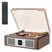 Nostalgic Retro Bluetooth CD Player for Home,Built-in HiFi Speakers with LCD ...