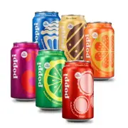 Sparkling Prebiotic Soda Beverage with Apple Cider Vinegar Seltzer Water and ...
