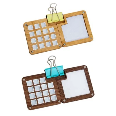 10X(2Pcs Portable Sketchbook Palette 15 Grids Wooden Travel Paint Palette5694
