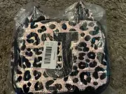 NIP Justice Black Leopard with Ears Sequin J Lunchbox Lunch Bag