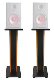 (2) Rockville 28" 2-Tone Studio Monitor Speaker Stands For Gemini SR-8 Monitors
