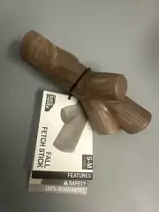 Bark Box Fall Fetch Stick Dog Chew Toy Nylon Super Chewer Brown S-M (0-50lb)