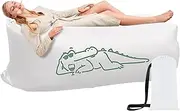 Inflatable Beach Lounger | Portable Air Hammock Inflatable Lounger, Beach Chair Couch Lightweight, Portable for Outdoor Use Camping & Beach Accessories