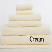 Brand New 7 Pieces Egyptian Cotton Bath Sheet Set Cream