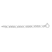 Sterling Silver Oval Link Chain Women's Bracelet, 7.5"