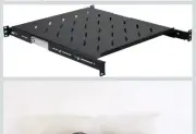 Aeons 1U 19-inch Sliding Rack Server Shelf Vented 4 Post Rack Mount 20" Shelf