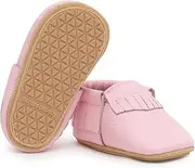 [BirdRock Baby] Hard Sole Moccasins - Genuine Leather Shoes for Boys and Girls