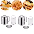 Deep Frying Pot Portable Milk Warmer Pot Oil Fryer Pot Deep Fryed Basket