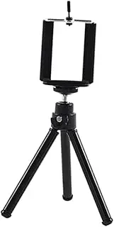CONGARTENO Retractable Mini Phone Tripod Compact Section Holder for Smartphones and Tablets for Photography Black Reliable Grip Pads for Stability Anywhere