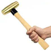 WEDO Brass Hammer Wooden Handle Non Sparking Mallet for Safety Professionals