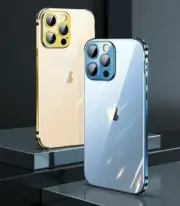 Metal Bumper +Transparent Case +Camera Protector Cover f iPhone13 12 11 Pro Max