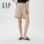 GAP 女裝 高腰工裝短褲-卡其色(606056)