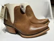 Ariat Dixon Studded Snip Toe Cowboy Booties Womens Brown Lizard Print US SIZE 8