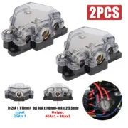 2pcs Heat Resistant Car Audio Distribution Block 2 Gauge In 3 Out for Amplifiers