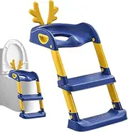 Kids Toilet Seat - Foldable Potty Training Seat with Step Stool Ladder,Bathroom Accessories, Safe Potty with Anti-Slip Pad for 6 Months to 10 Years Kids