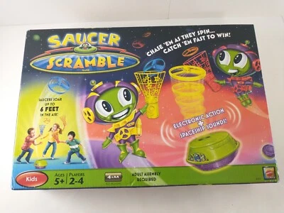 Saucer Scramble LAUNCH & CATCH Active Fun Kids Party Game By Mattel NEW SEALED!