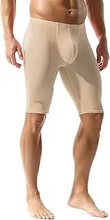 [YOOBNG] Men's Compression Shorts Middle Tight Pants Activewear Leggings Soft Yoga Shorts Trunks Pant