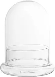ROMISBABA Micro Landscape Bottle with Base Tabletop Glass Dome Ornament for Home and Office Decor for Succulents Artificial Plants and DIY Miniature Displays